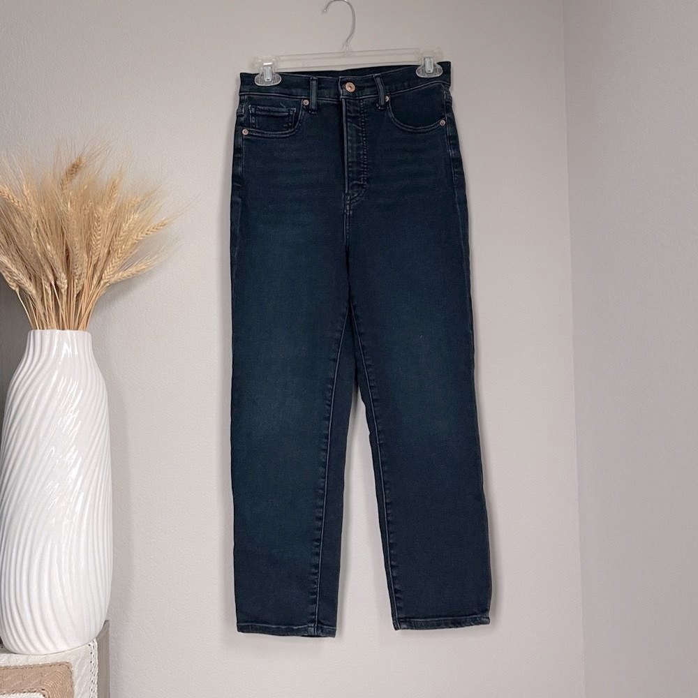 Express Women's Dark Slim Ankle Super High Rise Jeans - Size 4/S